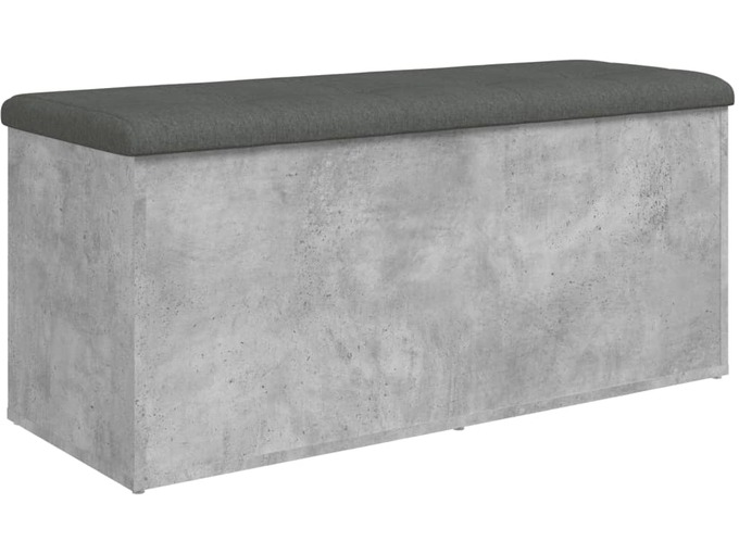VIDAXL Klop za shranjevanje betonska siva 102x42x45 cm inženirski les