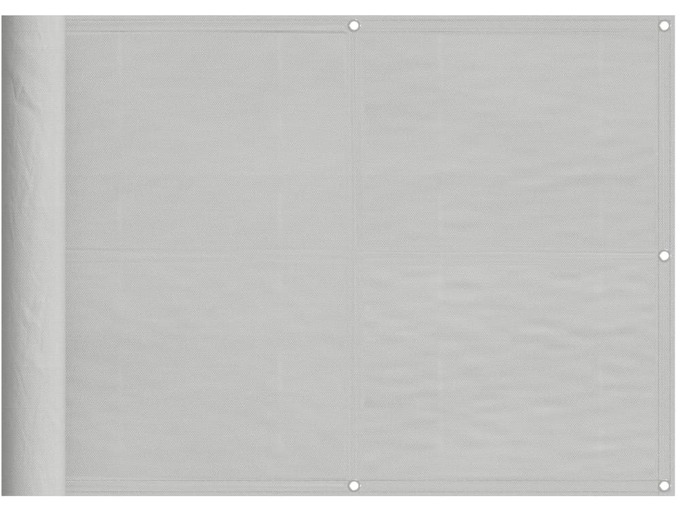 VIDAXL Balkonsko platno svetlo sivo 75x700 cm 100 % poliester oxford