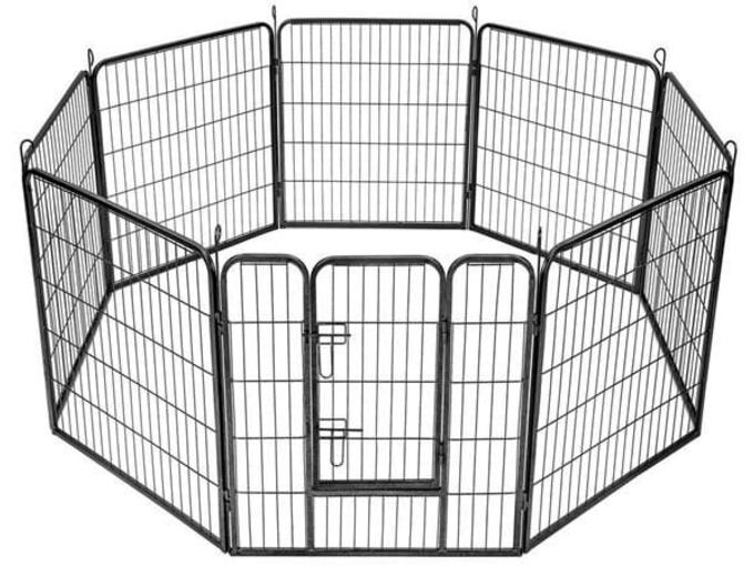 MALATEC 8 delna kovinska visoka ograda za kužke ali mačke 00009041