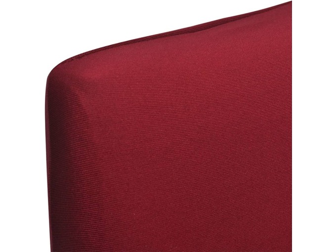 VIDAXL Ravne raztegljive prevleke za stole 6 kosov bordo