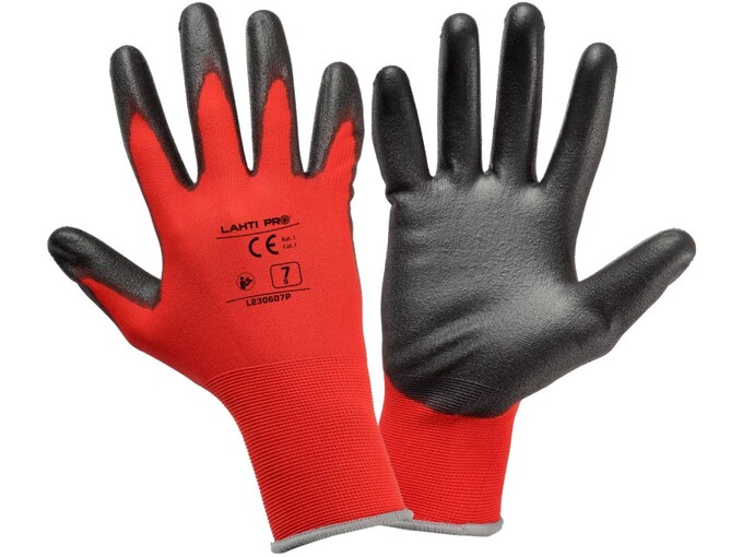 LAHTI PRO zaščitne rokavice L230609K, L, rdeča