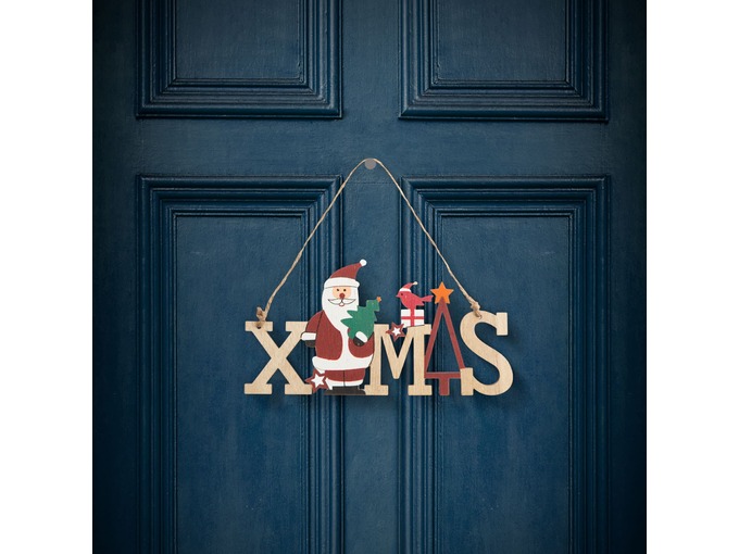 Family Christmas lesena božična dekoracija viseča xmas 17 x 9 cm
