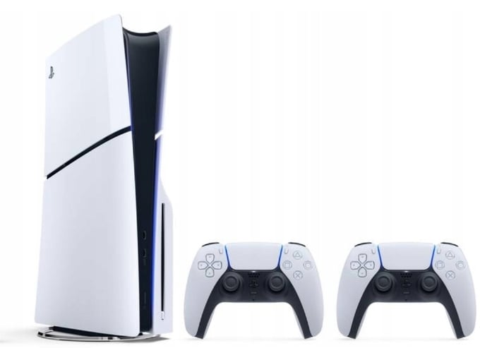 SONY igralna konzola PlayStation PS5, D šasija + brezžični kontroler PS5 Dualsense, bel