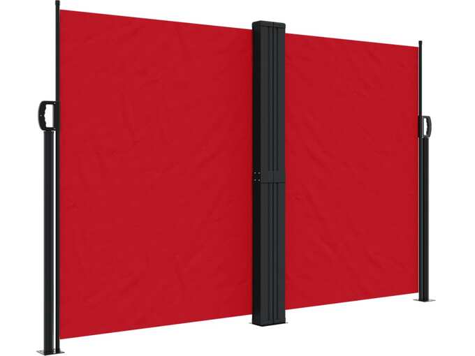 VIDAXL Zložljiva stranska tenda rdeča 160x1000 cm