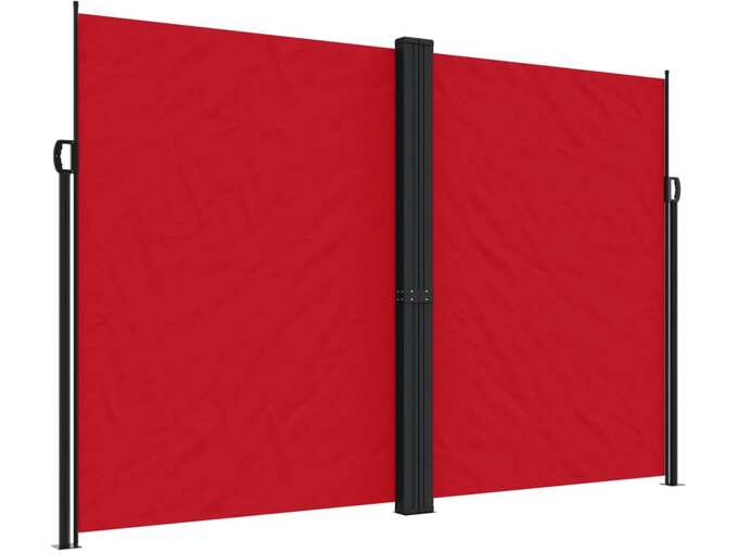 VIDAXL Zložljiva stranska tenda rdeča 220x600 cm