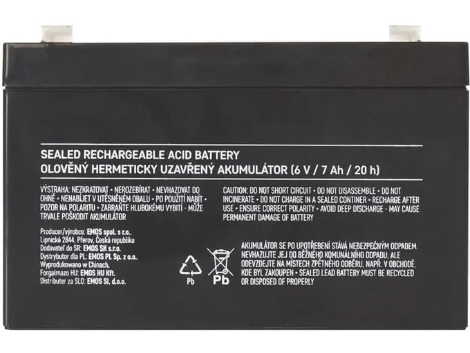 EMOS svinčevi akumulator SLA 6V 7AH B9659