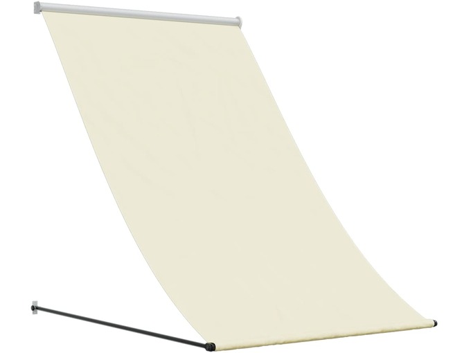 VIDAXL Zložljiva tenda krem 100x150 cm tkanina in jeklo