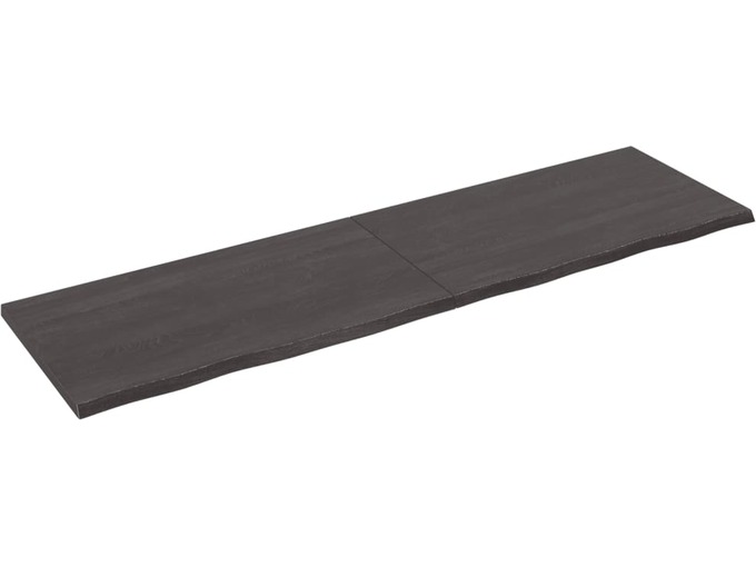 VIDAXL Kopalniški pult temno siv 220x60x4 cm obdelan trden les