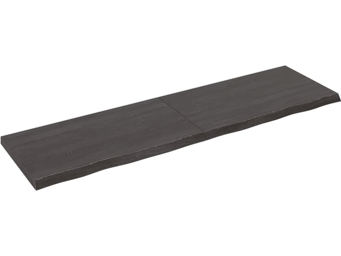 VIDAXL Kopalniški pult temno siv 220x60x6 cm obdelan trden les