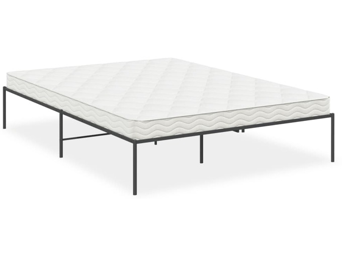 VIDAXL Kovinski posteljni okvir črn 160x200 cm