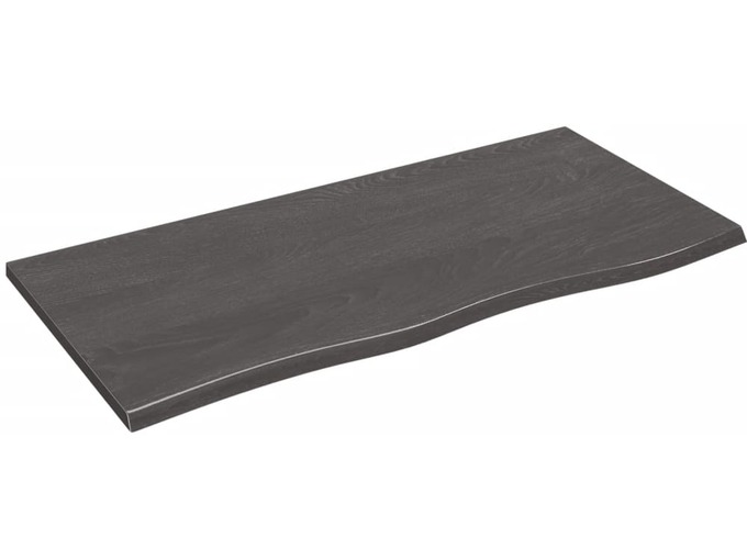 VIDAXL Kopalniški pult temno siv 100x50x2 cm obdelan trden les