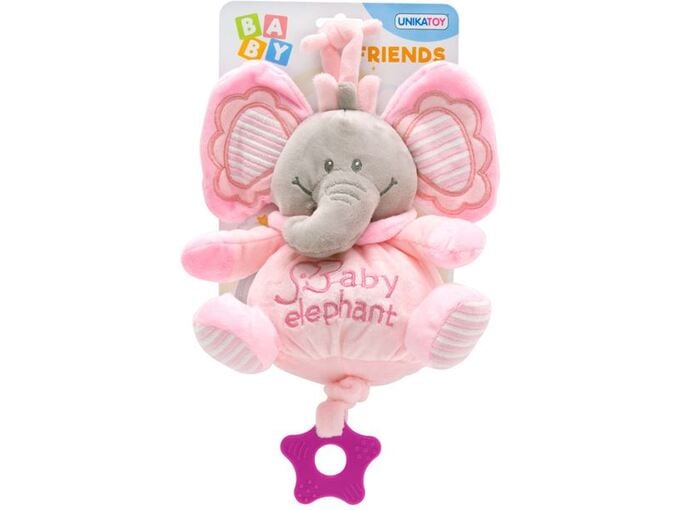 UNIKATOY baby slonček na poteg roza 18 cm