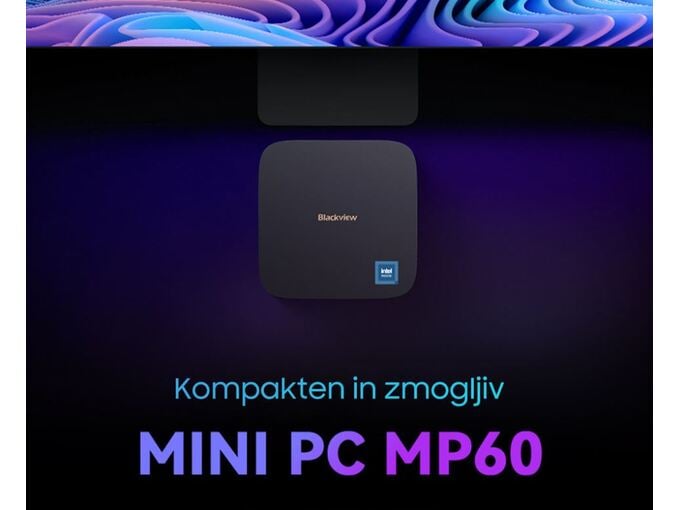 BLACKVIEW namizni mini računalnik MP60/Windows 11 PRO/Intel N95/16GB RAM/512GB SSD/Dual WiFi