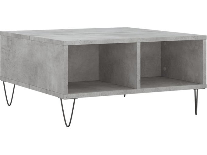 VIDAXL Klubska mizica betonsko siva 60x60x30 cm inženirski les