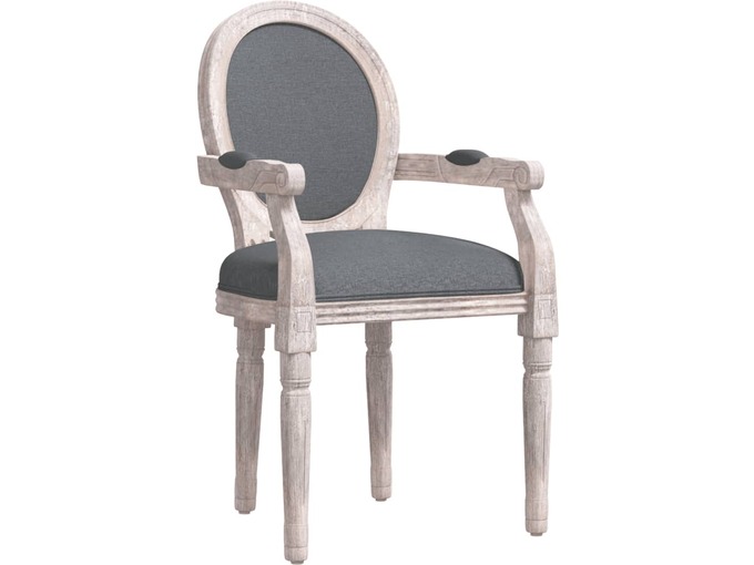 VIDAXL Jedilni stol temno siv 54x56x96,5 cm blago