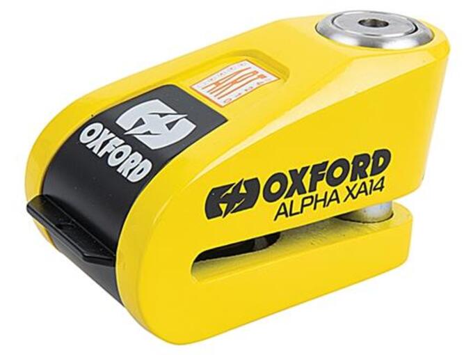 OXFORD disk ključavnica z alarmom XA14, rumena-črna