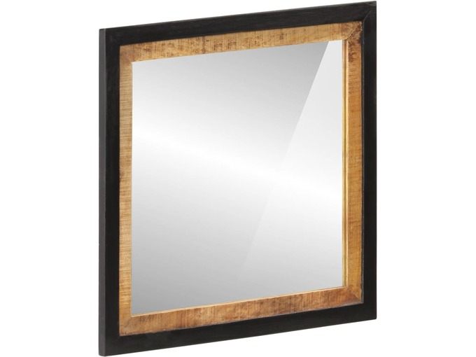 VIDAXL Kopalniško ogledalo 55x1x60 cm Glass and Solid Wood Mango
