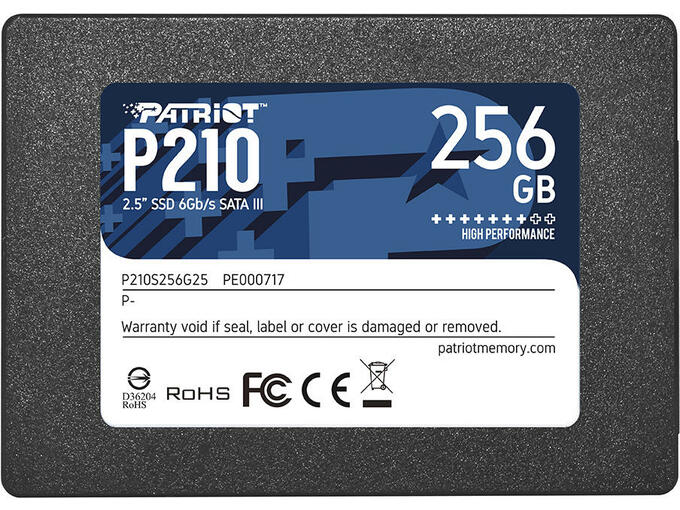Patriot p210 256gb | 2,5" | sata3 | 500/400mb/s | p210s256g25 | ssd disk 1 Patriot memory patriot p210/ssd disk/256 gb/sata 6gb/s p210s256g25 | vgradni ssd diski komponentko