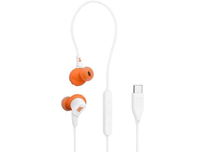 JBL žične ušesne slušalke z mikrofonom Endurance Run 3C, bela
