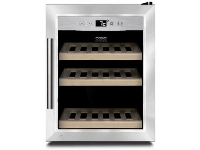 Hladnjak za vino CASO DESIGN WineSafe 12 Classic, za 12 boca, 52cm, energetski razred G, inox